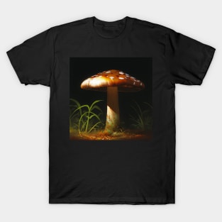 Closeup of a Brown Mushroom with White Spots T-Shirt